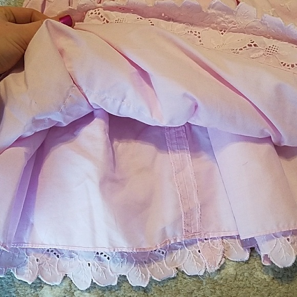 Philadelphia Goodlad Girls 12M Pink Eyelet Dress - Picture 4 of 7